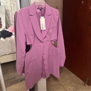 Zara Lilac Blazer with Side Cut-Outs